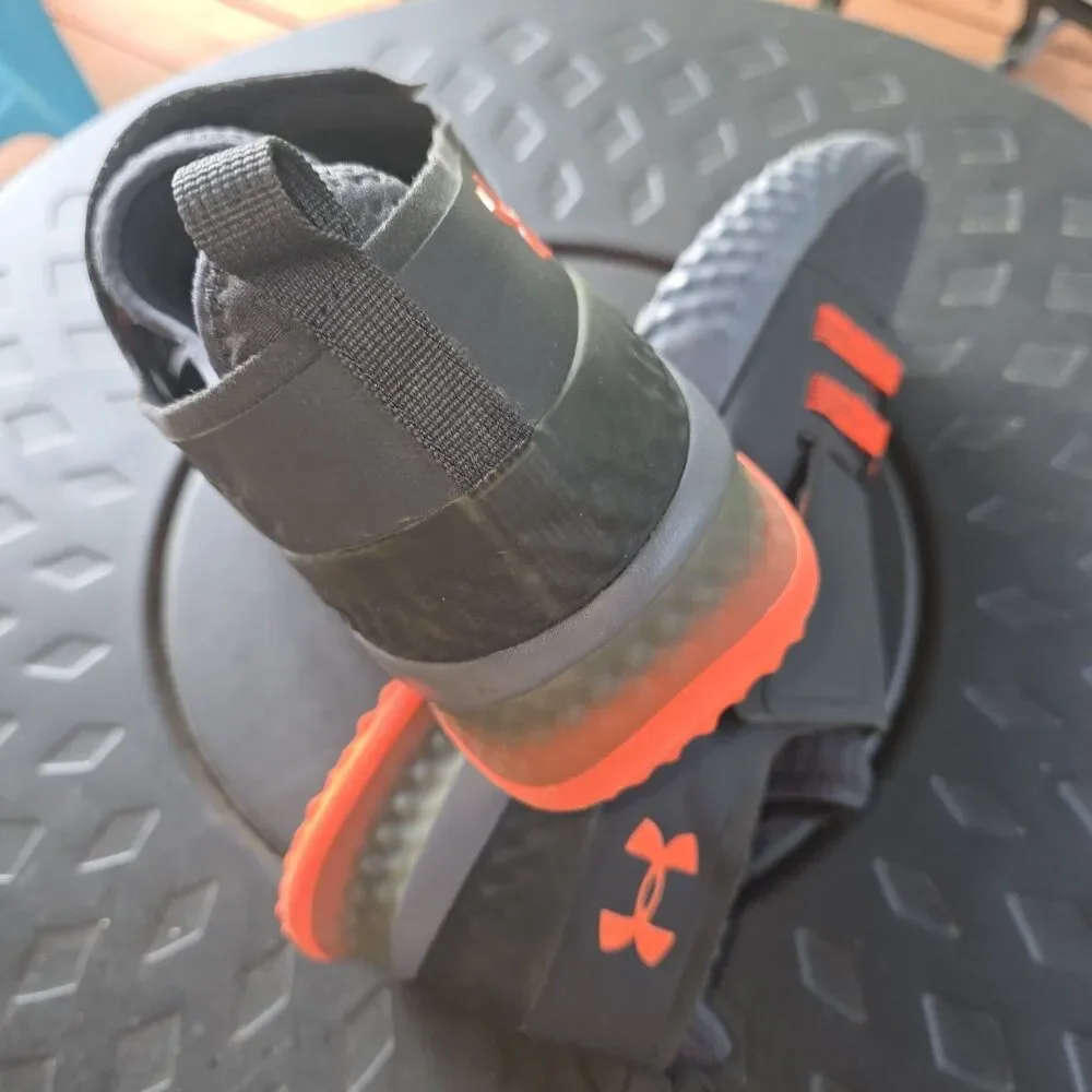 Under Armour Men's Training Team Architech Gray Orange Training Shoes Sz 13